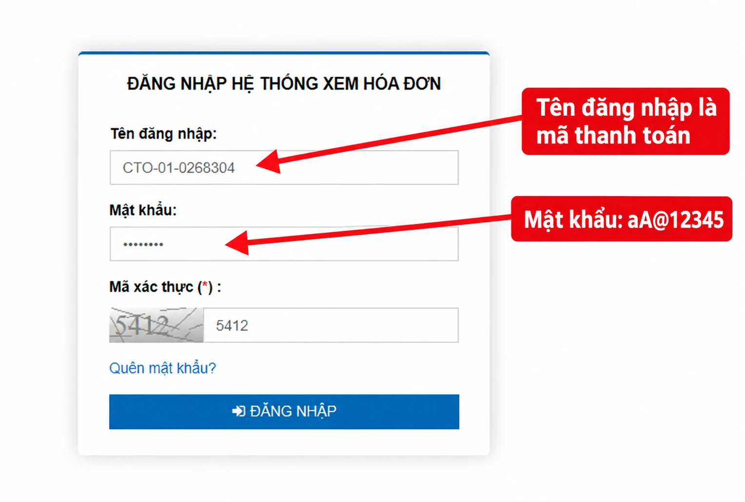 Hướng dẫn đăng nhập tra cứu hóa đơn điện tử VNPT Cần Thơ bằng mã thanh toán mật khẩu và mã xác thực